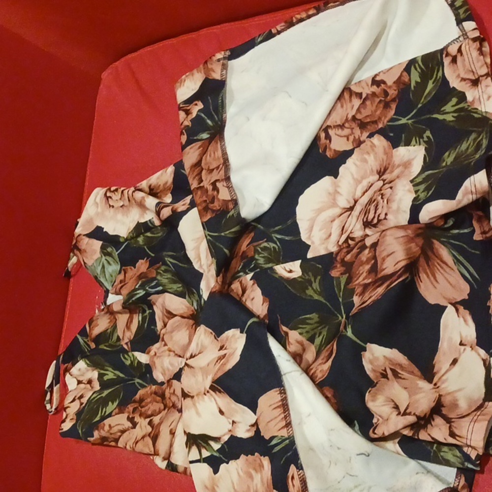 Purple Snow Floral Mini Dress with Shorts